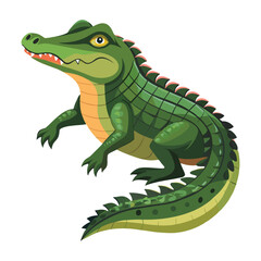 Fototapeta premium cartoon crocodile isolated on white