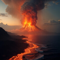 Natural disasters from volcanic eruptions