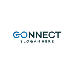 Connections or connect icons on white, vector