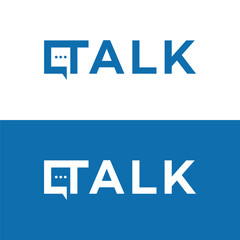 Obraz premium talk logo design vector illustration