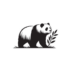 Vector illustration of a cute Panda for children colouring activity
