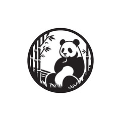 Vector illustration of a cute Panda for children colouring activity
