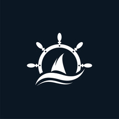 Ship logo template vector illustration