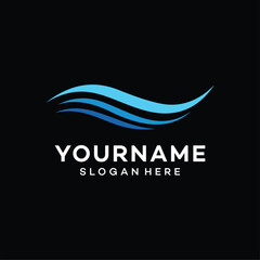 wave logo vector template illustration