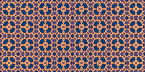 Seamless abstract pattern. Symmetrical texture. Kaleidoscope