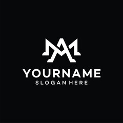 Letter MA logo design vector illustration