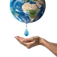 Water Conservation: Save Our Planet, One Drop at a Time on transparent background