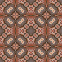 Seamless abstract pattern. Symmetrical texture. Kaleidoscope