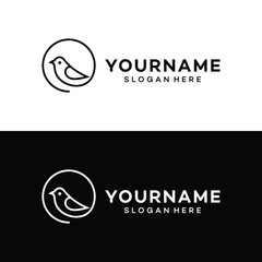 bird circle logo vector template illustration