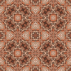 Seamless abstract pattern. Symmetrical texture. Kaleidoscope