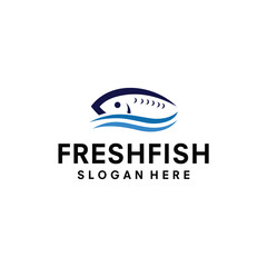 Fish logo design vector illustration