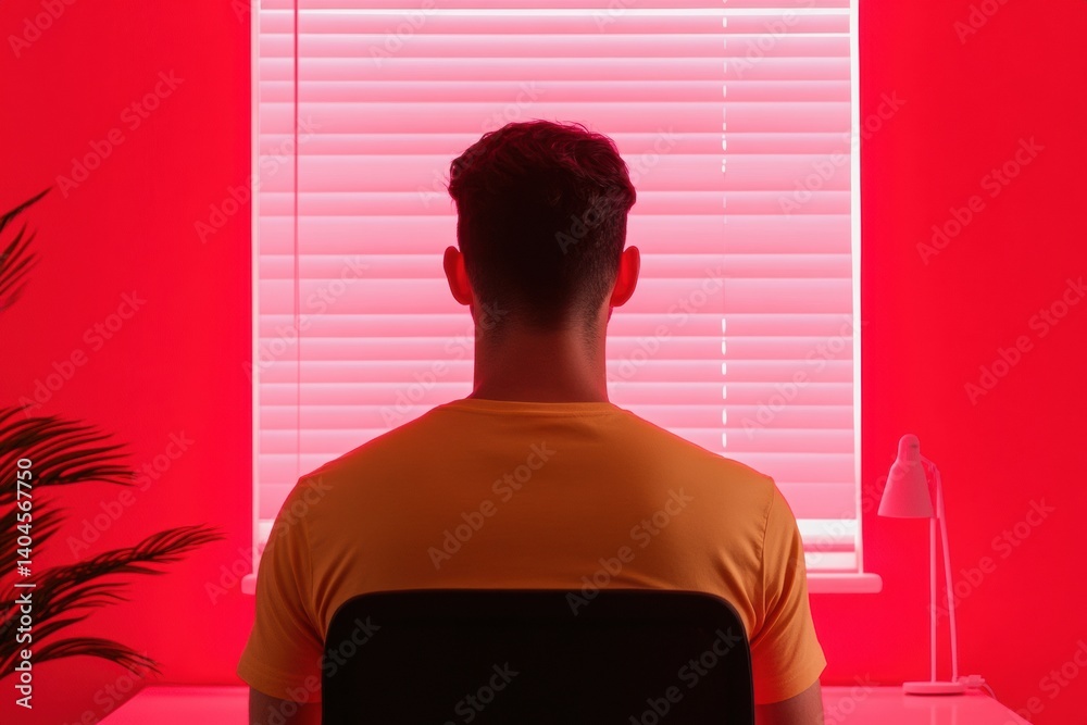 Aufkleber Minimalist Biohacking Sanctuary Transformative Red Light Wellness Technology for Peak Performance and Cognitive Optimization in Modern Home Environments