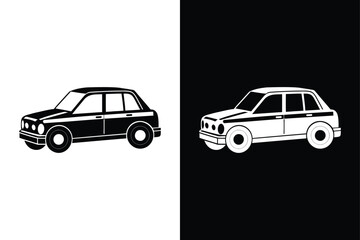 Fototapeta premium Taxi icon silhouette vector design templates simple and modern concept black white