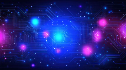 Fototapeta premium Abstract digital circuit glowing background