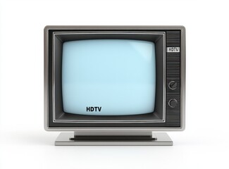 Vintage Style Television Set with Empty Screen and Classic Design
