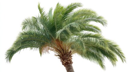 Fototapeta premium Eco-Adaptive Design Resilient Palm Tree Silhouette for Climate Solutions - Sustainable Landscape Visualization in High-Resolution Digital Media