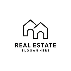 Real estate logo and icon design concept