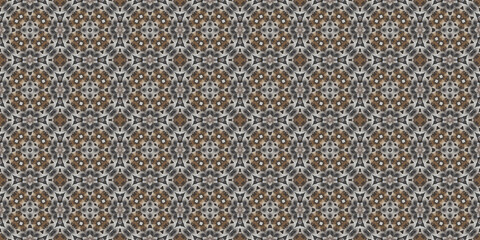 Fototapeta premium Seamless abstract pattern. Symmetrical texture. Kaleidoscope