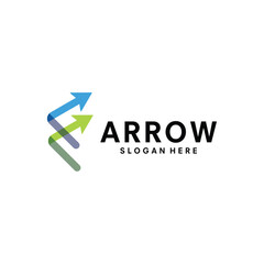 Abstract business arrow logo symbol vector illustration design