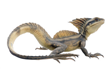 Fototapeta premium Realistic Basilisk Snake Dragon Hybrid Photorealistic Style Transparent Background