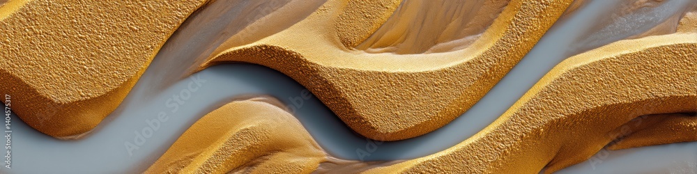 Poster Climate Crisis Visualization Aerial Topographic River Patterns Revealing Glacial Melt Dynamics in High-Resolution Environmental Science Documentation