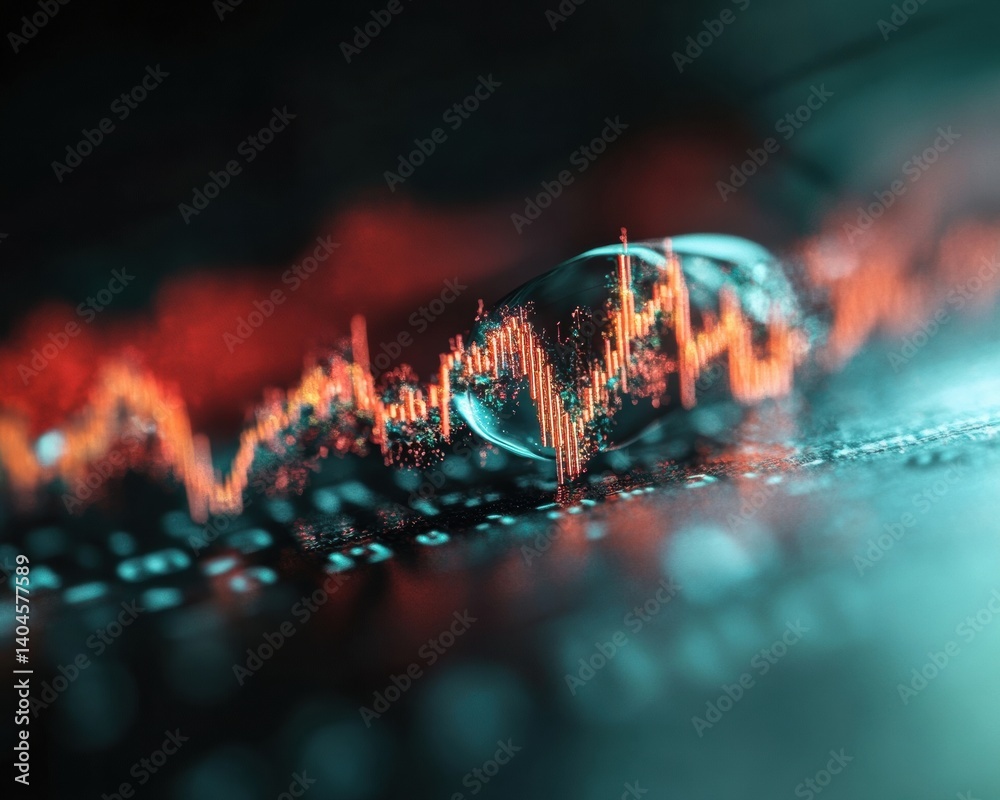 Poster Quantum Financial Visualization Immersive AI-Powered Stock Market Analytics with Holographic Data Dynamics - Next-Gen Investment Intelligence for Digital Traders