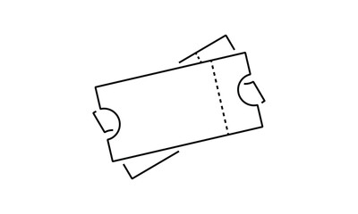 Ticket outline icon.