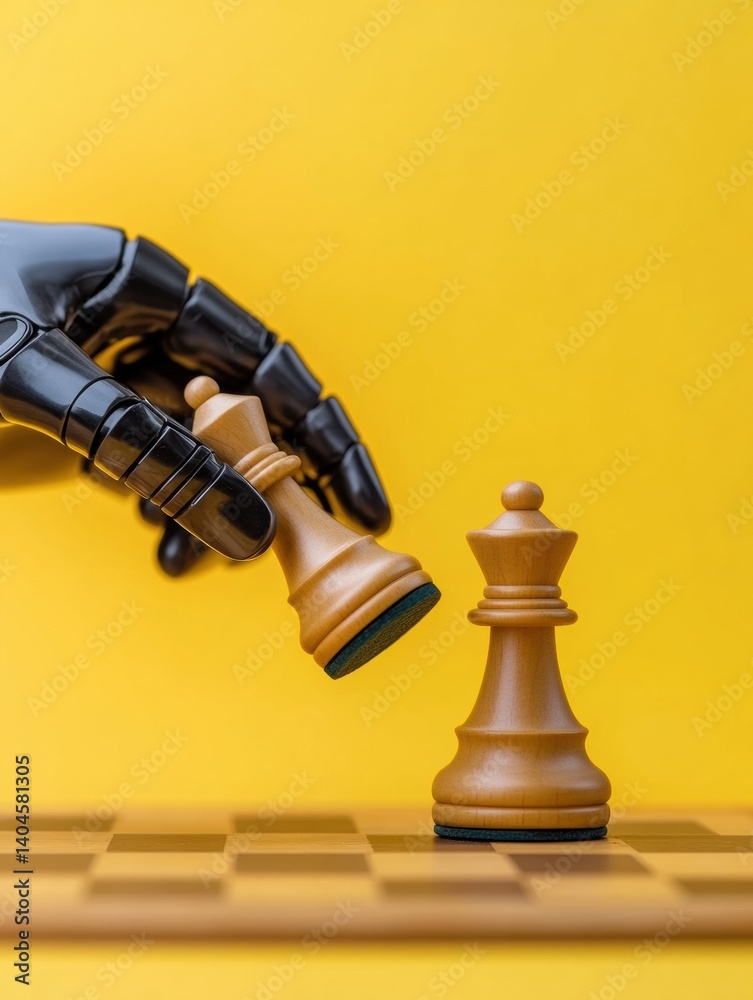 Aufkleber Quantum Strategy Unleashed Robotic AI Precision Transforms Classic Chess with Futuristic Machine Learning - Next-Gen Technological Innovation Meets Timeless Gameplay
