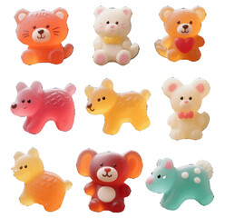 Land animals cute zoo shaped cookies dessert Dim sum jelly