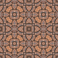 Seamless abstract pattern. Symmetrical texture. Kaleidoscope