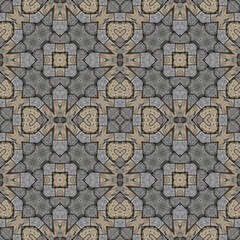 Seamless abstract pattern. Symmetrical texture. Kaleidoscope