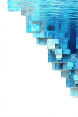 Digital Flux Immersive Pixel Deconstruction in Azure Tones - Innovative Tech Visualization for Cybersecurity, AI, and Emerging Digital Transformation Strategies