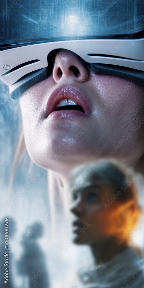 Poster immersive digital frontier next-gen vr experience revealing sensory transformation for millennial te