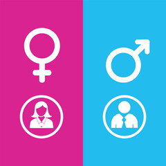 Male And Female Symbols vector Illustration
