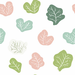 Lettuce pattern.Exquisite vector vegetable patterns. 