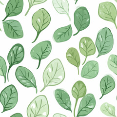 Fototapeta premium Spinach pattern.Exquisite vector vegetable patterns. 