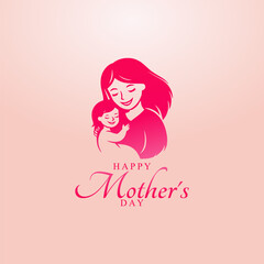Vector graphic of Mother’s Day for Mother’s Day celebration.