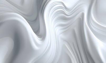 Elegant White Abstract Swirling Background Design Modern Smooth Texture Waves Flowing Pattern Light Gray Subtle Gradient Digital Art Illustration     