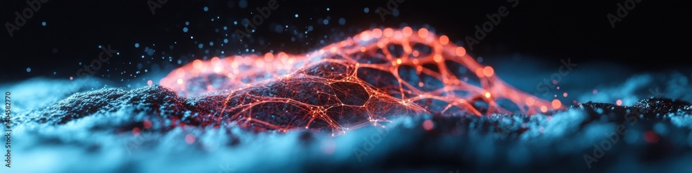 Aufkleber Intelligent Water Infrastructure Neural Network Visualization of IoT Sensor Grid Mapping Advanced Utility Management with Dynamic Data Connectivity and Predictive Analytics Technology