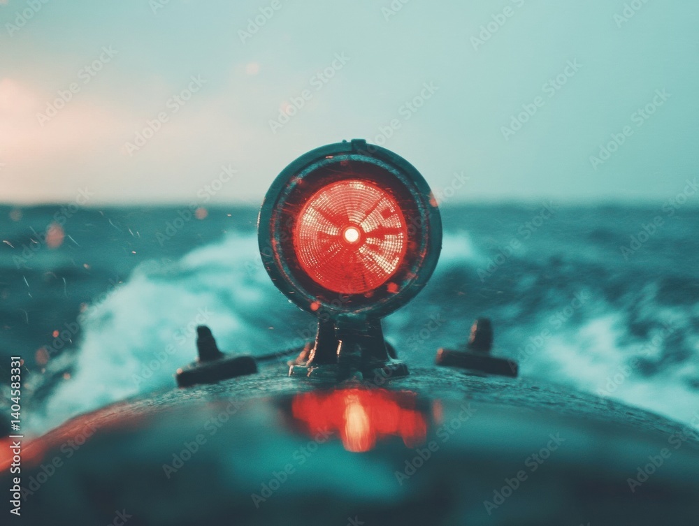 Aufkleber Maritime Tech Insights High-Performance Radar Navigation System Capturing Cutting-Edge Ocean Monitoring with Cinematic Blue-Teal Digital Aesthetic for Global Shipping Innovation