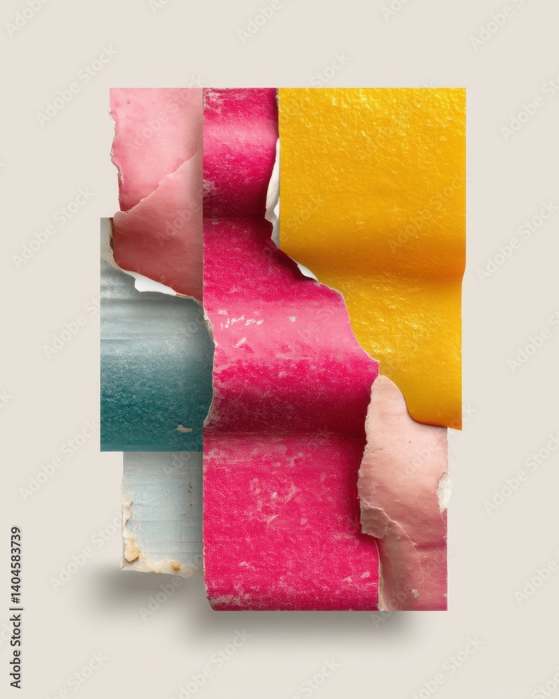 Leinwandbilder digital deconstruction layered textural gradient design - innovative visual communication for creati