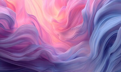 Abstract Pink Purple Blue Swirling Fluid Dynamic Elegant Soft Pastel Color Gradient Background Texture Design Illustration Image Art Waves Lines Style