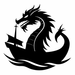 black and white dragon