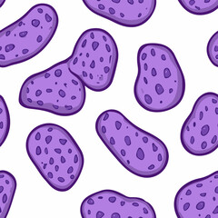Purple sweet potato pattern.Exquisite vector vegetable patterns. 