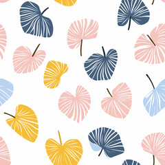 Obraz premium Taro pattern.Exquisite vector vegetable patterns. 