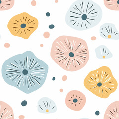 Lotus root pattern.Exquisite vector vegetable patterns. 