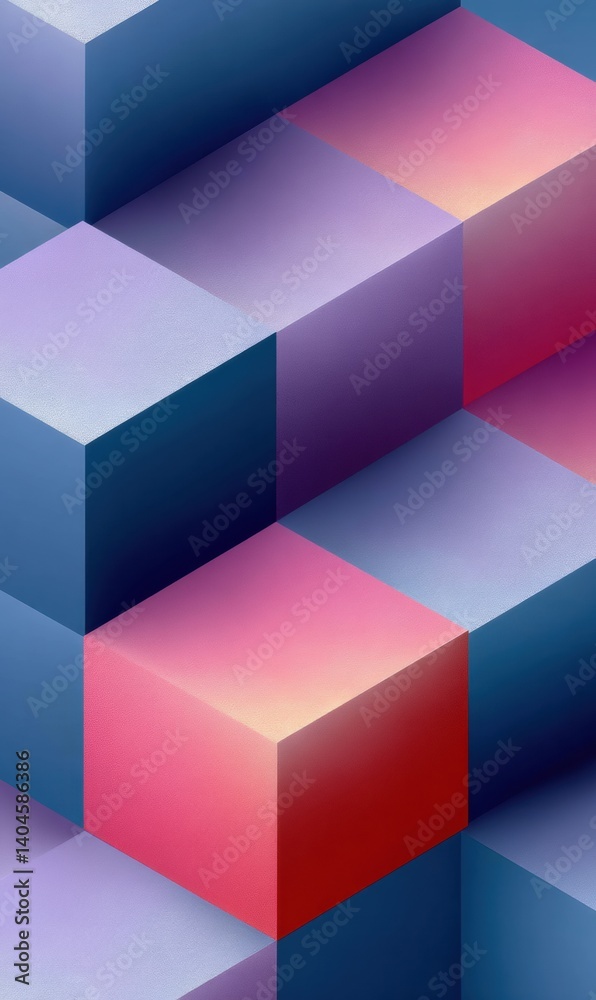 Poster gradient isometric wallpaper immersive digital design for gen z tech enthusiasts - futuristic abstra