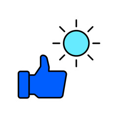 Obraz premium Icon a sunny, isolated against a clean background.