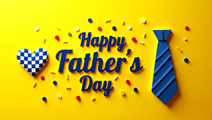 Father's day dad concept. Gift tie glasses mustache big hearts on a blue background. Happy father's day design banner. Seamless pattern of  different neckties on pastel colored background.