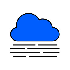 Icon a fog, isolated against a clean background.